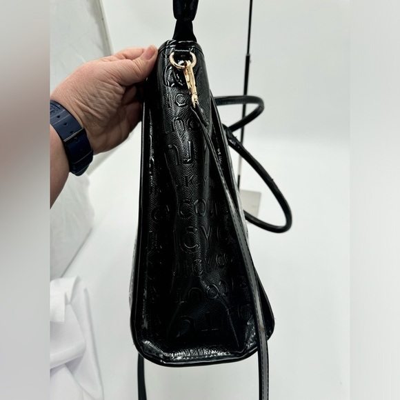 Juicy Couture Black Embossed Logo Tote Bag with Gold Hardware - Picture 5 of 11